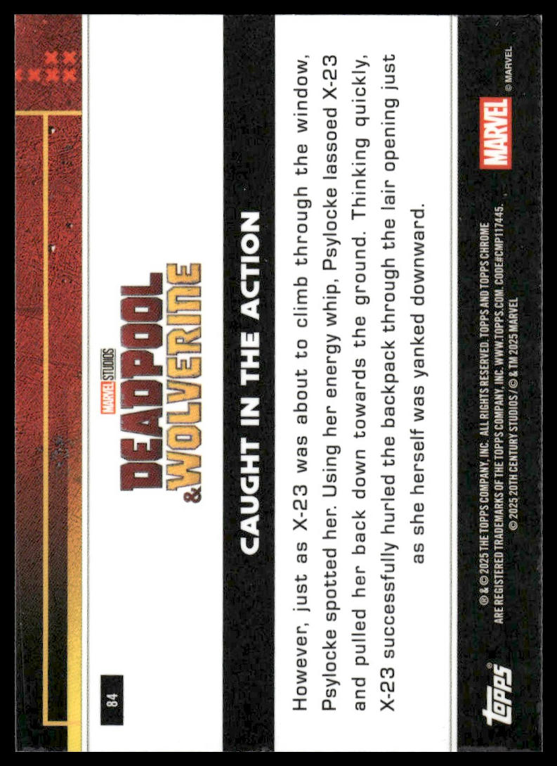 2025 Topps Chrome Deadpool #84 Caught in the Action