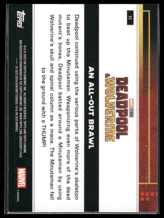 2025 Topps Chrome Deadpool #52 An All-Out Brawl Purple Refractor #/250