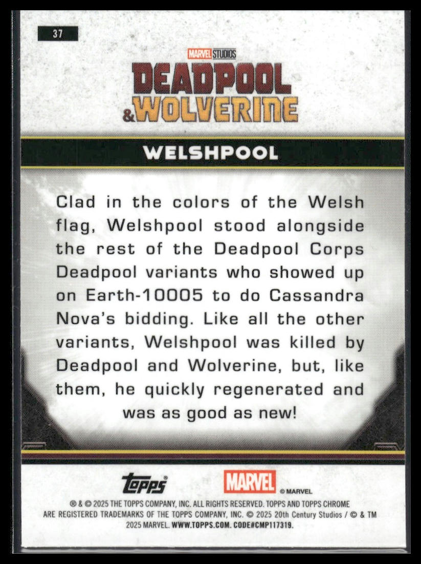 2025 Topps Chrome Deadpool #37 Welshpool