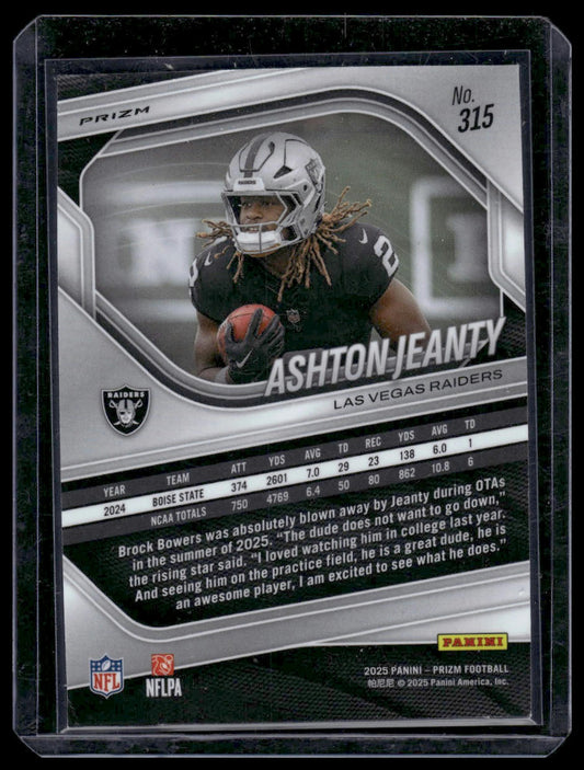 2025 Panini Prizm Football #315 Ashton Jeanty Red White and Blue Prizm