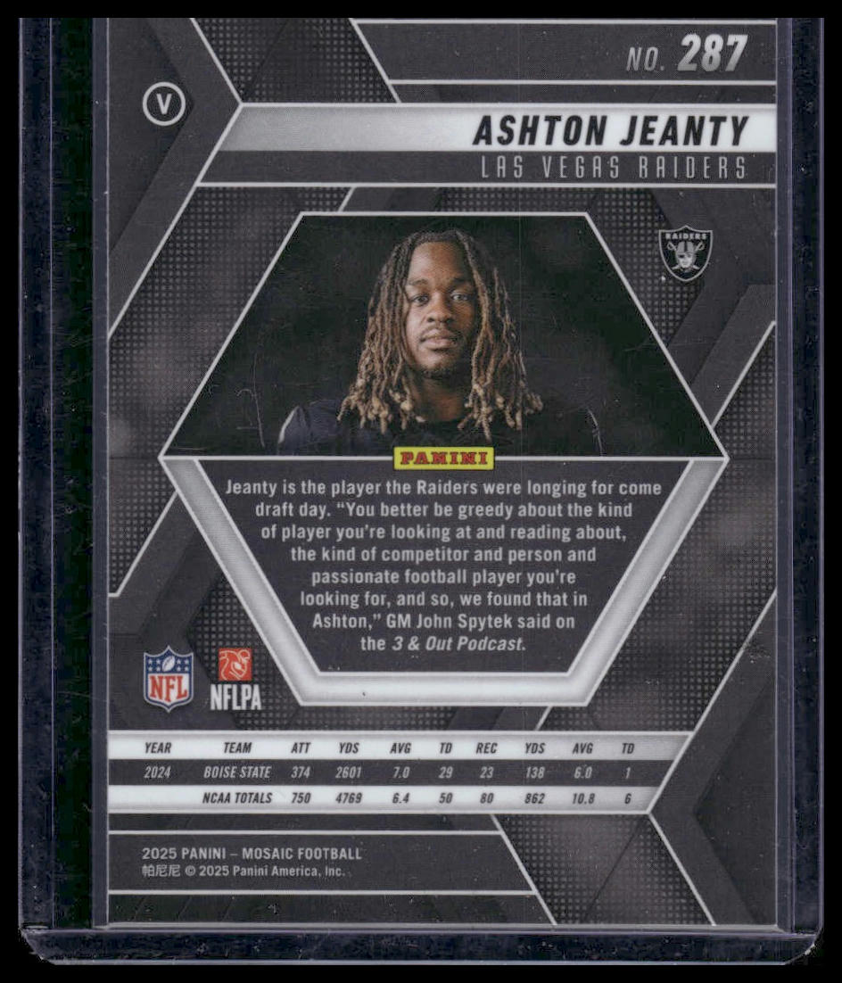 2025 Panini Mosaic Football #287 Ashton Jeanty
