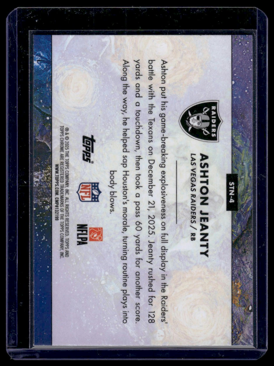 2025 Topps Cosmic Chrome Football #STN-4 Ashton Jeanty Starry Night