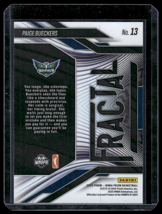 2025 Panini Prizm WNBA #13 Paige Bueckers Fractal