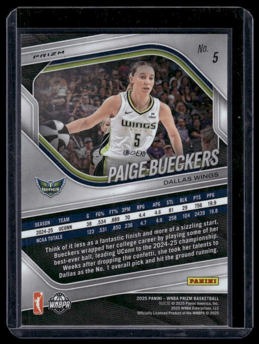 2025 Panini Prizm WNBA #5 Paige Bueckers Green