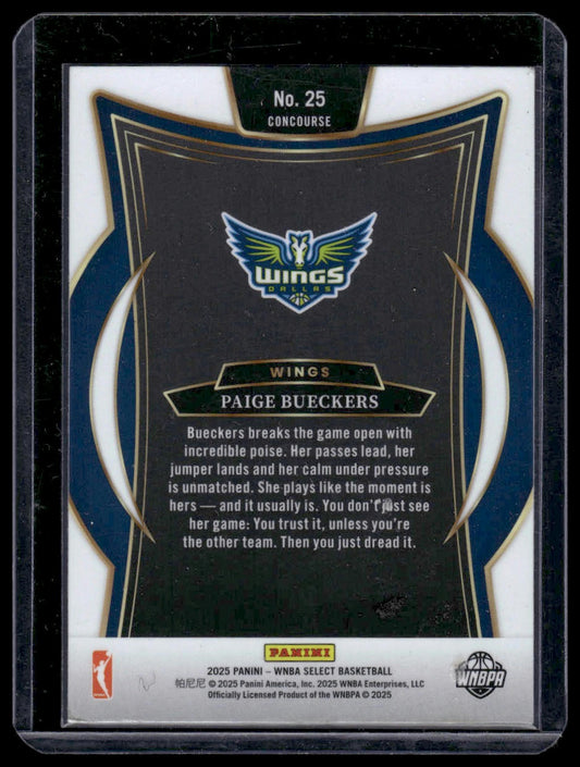 2025 Panini Select WNBA #25 Paige Bueckers