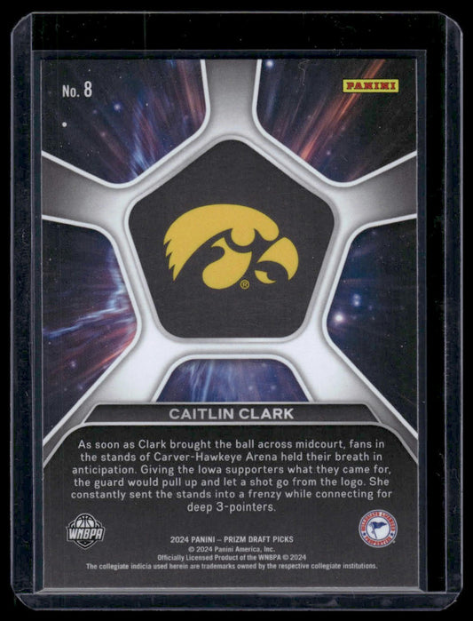2024 Panini Prizm Draft Picks #8 Caitlin Clark Deep Space