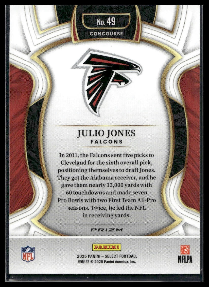 2025 Panini Select Football #49 Julio Jones Silver