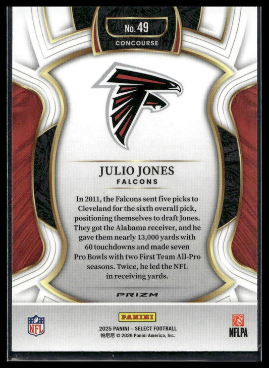 2025 Panini Select Football #49 Julio Jones Silver