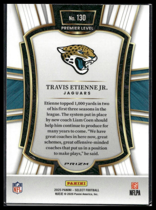 2025 Panini Select Football #130 Travis Etienne Jr. Tri-Color