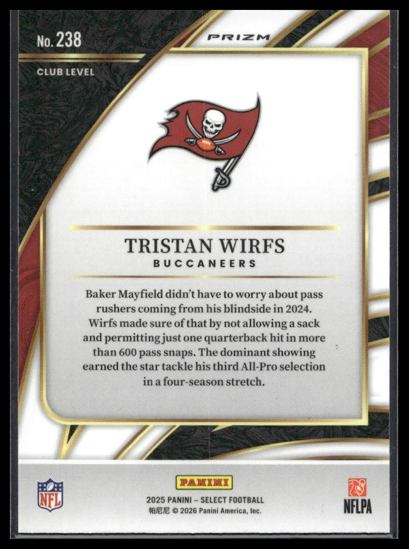 2025 Panini Select Football #238 Tristan Wirfs Copper Shock Prizm