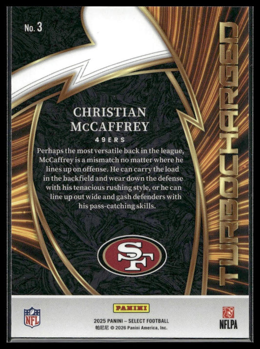 2025 Panini Select Football #3 Christian McCaffrey