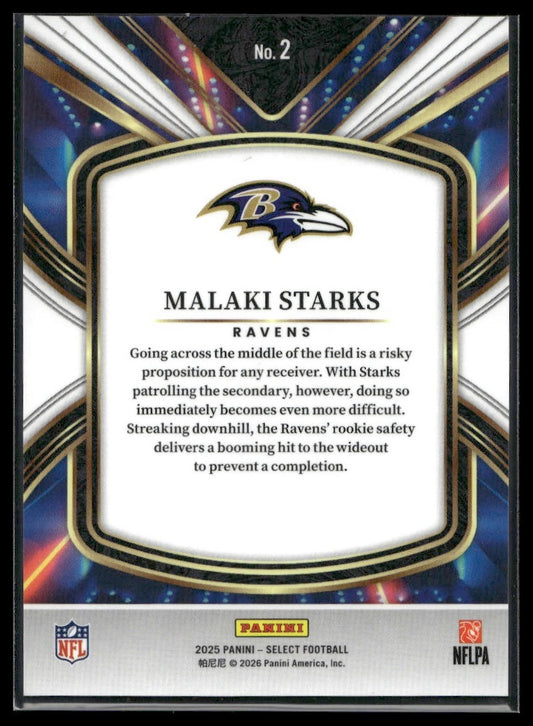 2025 Panini Select Football #2 Malaki Starks