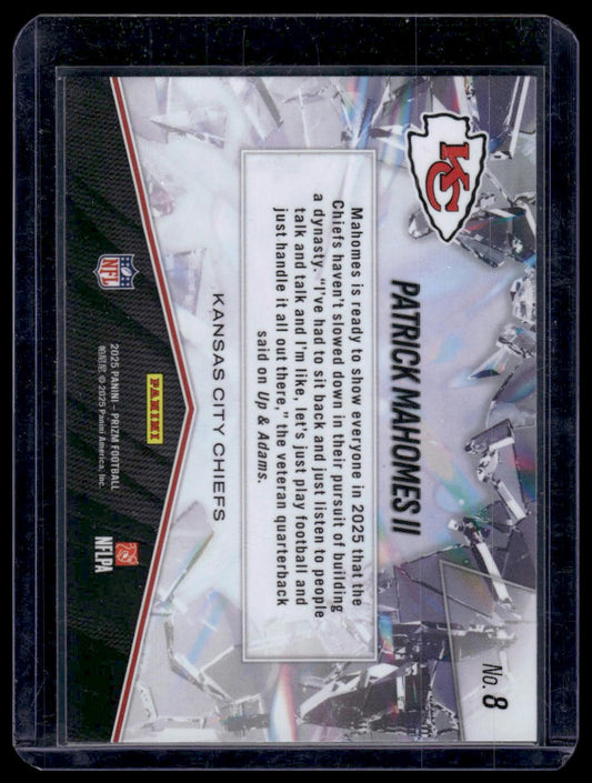 2025 Panini Prizm Football #8 Patrick Mahomes II Prizm Break