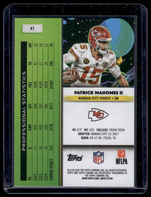 2025 Topps Chrome Football #47 Patrick Mahomes II