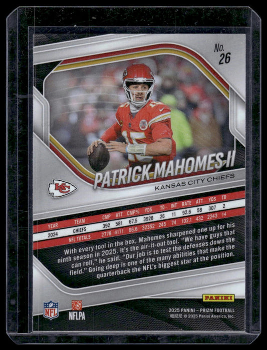2025 Panini Prizm Football #26 Patrick Mahomes II