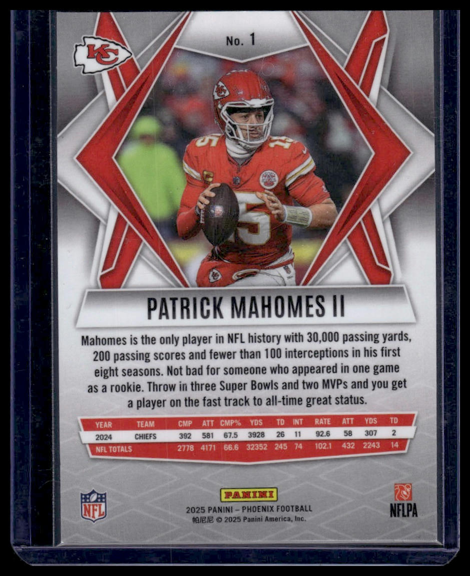 2025 Panini Phoenix Football #1 Patrick Mahomes II