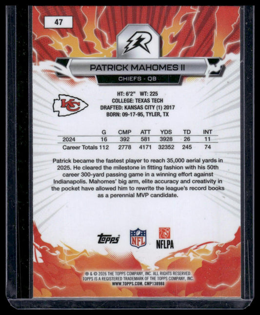 2025 Topps Resurgence Football #47 Patrick Mahomes II