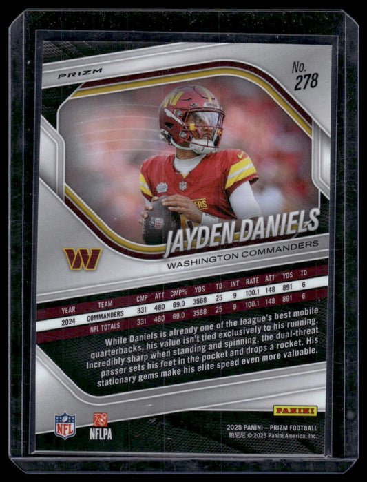 2025 Panini Prizm Football #278 Jayden Daniels Red White and Blue