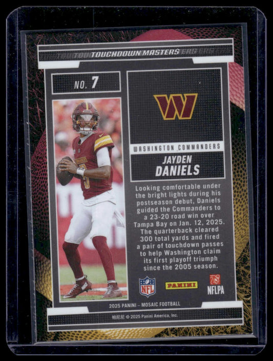2025 Panini Mosaic Football #7 Jayden Daniels Touchdown Masters