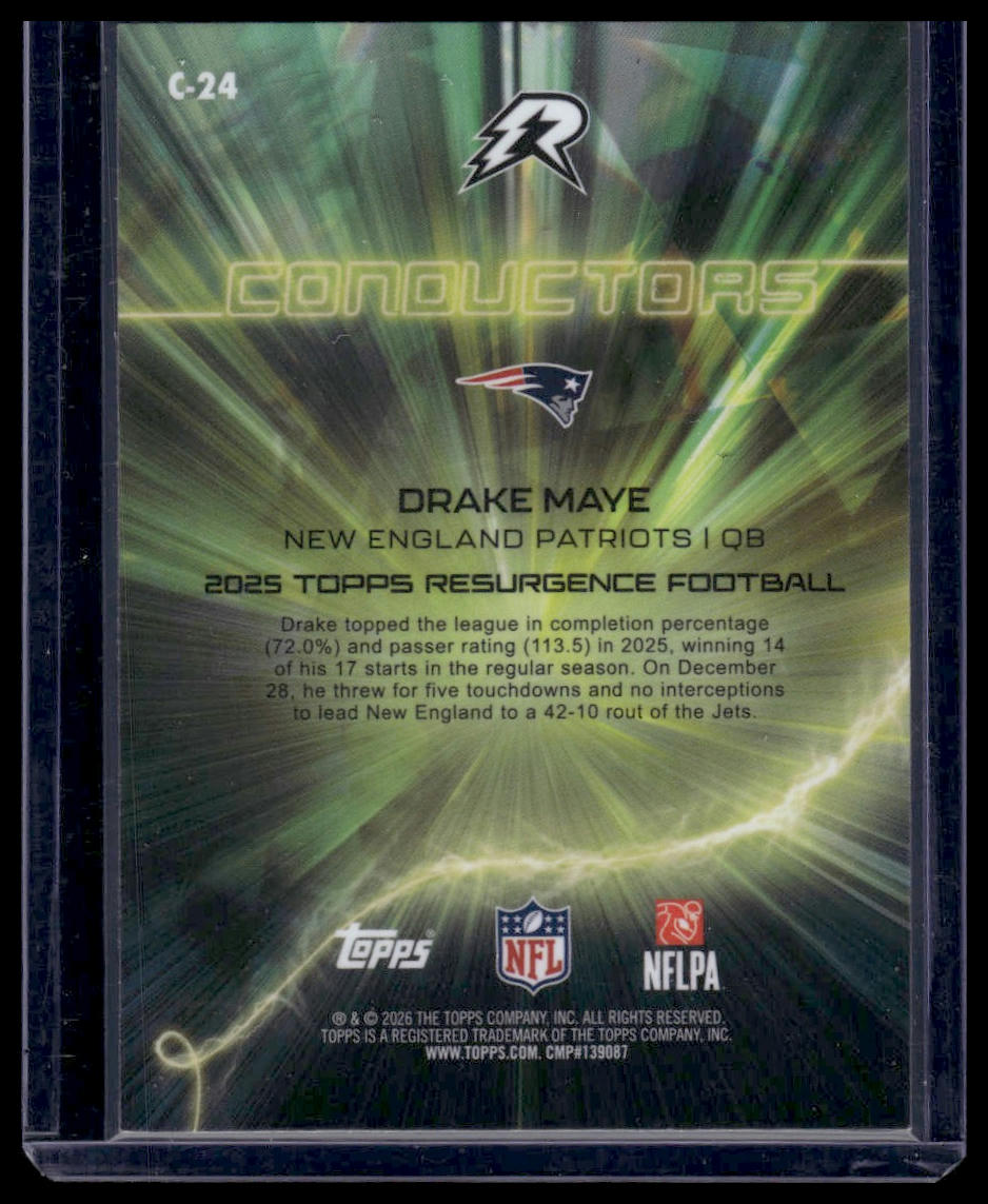 2025 Topps Resurgence Football #C-24 Drake Maye Conductors