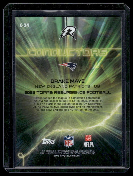 2025 Topps Resurgence Football #C-24 Drake Maye Conductors