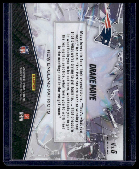 2025 Panini Prizm Football #6 Drake Maye Prizm Break