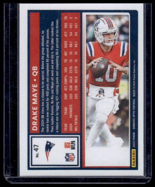 2025 Panini Donruss Optic Football #47 Drake Maye