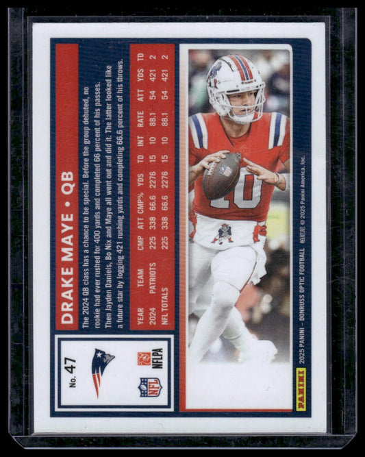 2025 Panini Donruss Optic Football #47 Drake Maye
