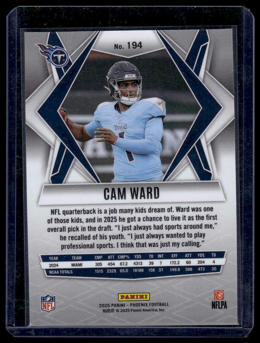 2025 Panini Phoenix Football #194 Cam Ward
