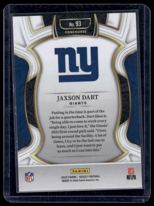 2025 Panini Select Football #93 Jaxson Dart Concourse