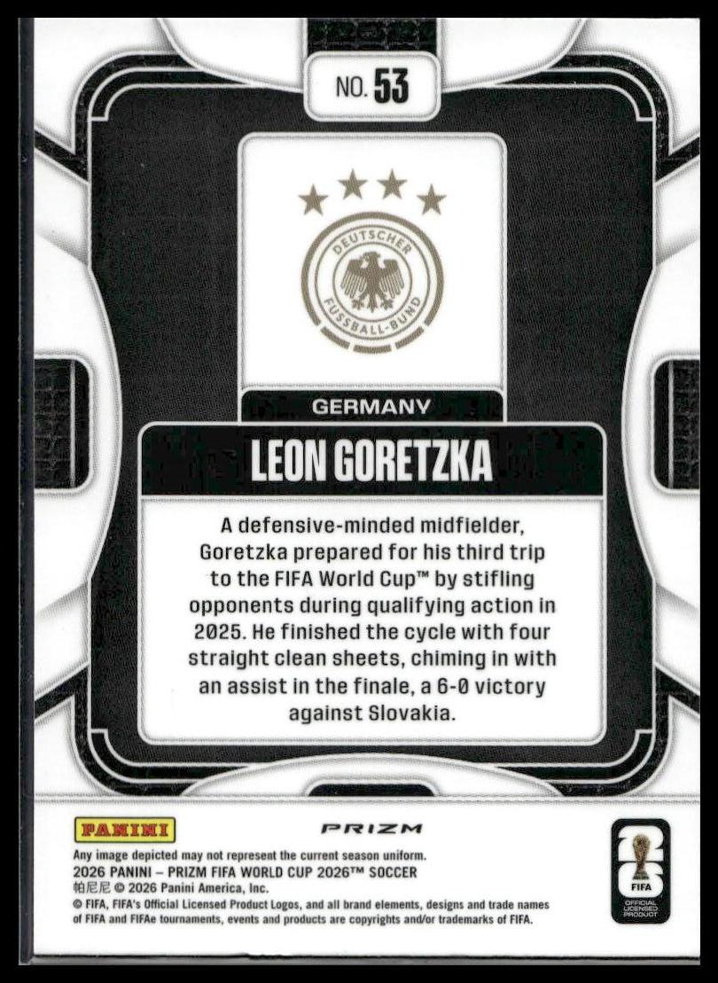 2026 Panini Prizm FIFA World Cup #53 Leon Goretzka Silver Prizm