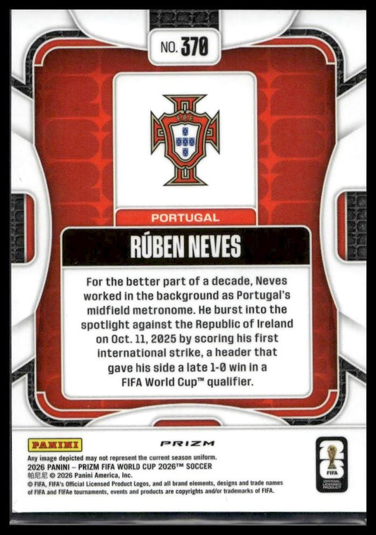 2026 Panini Prizm FIFA World Cup #370 Ruben Neves Silver Prizm