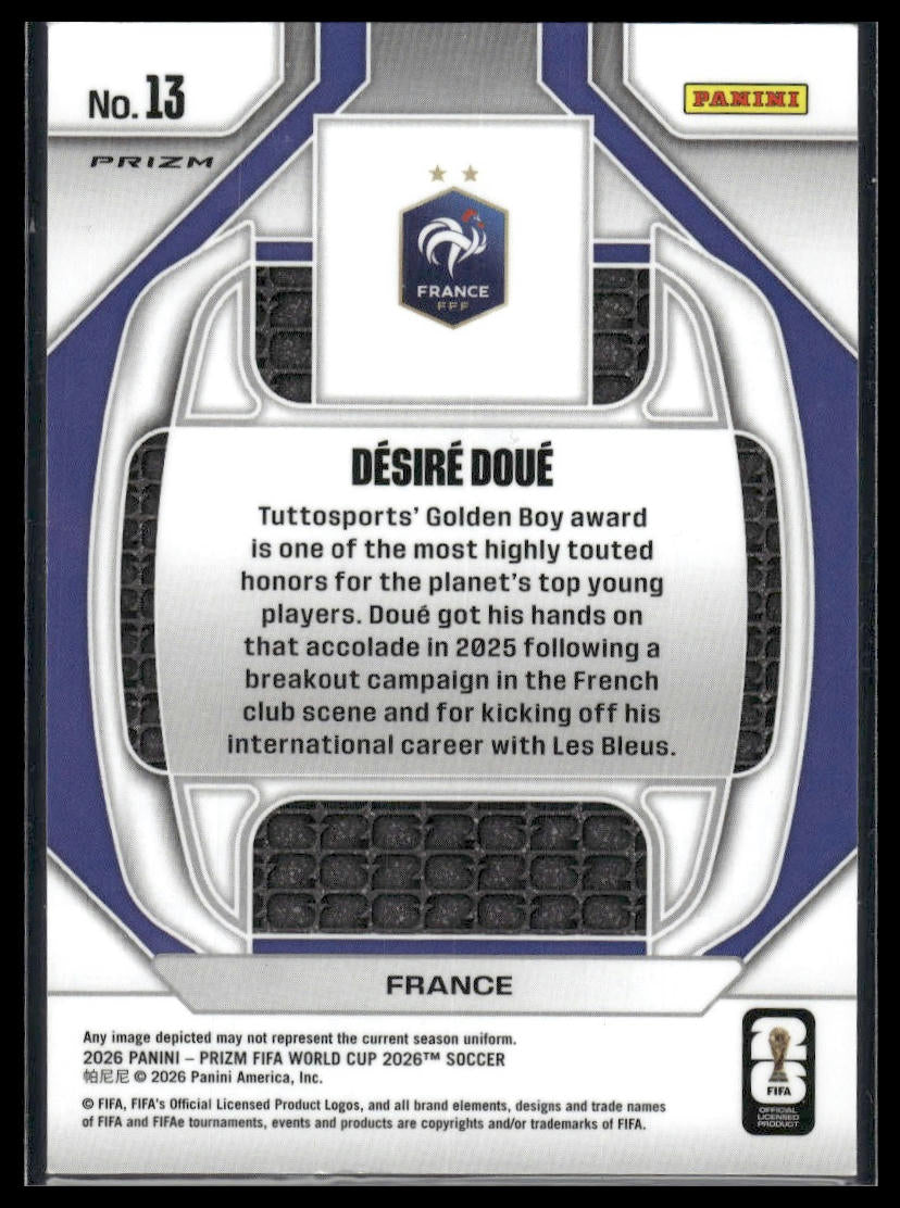 2026 Panini Prizm FIFA World Cup #13 Desire Doue New Era