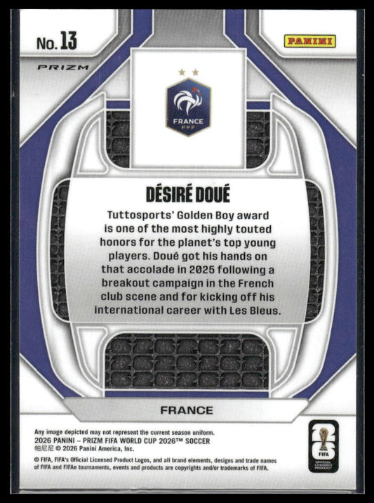 2026 Panini Prizm FIFA World Cup #13 Desire Doue New Era