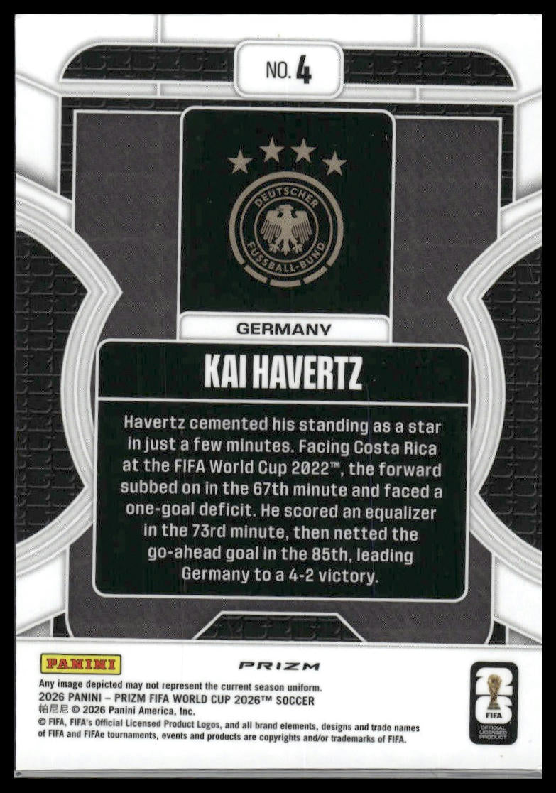 2026 Panini Prizm FIFA World Cup #4 Kai Havertz Phenomenon
