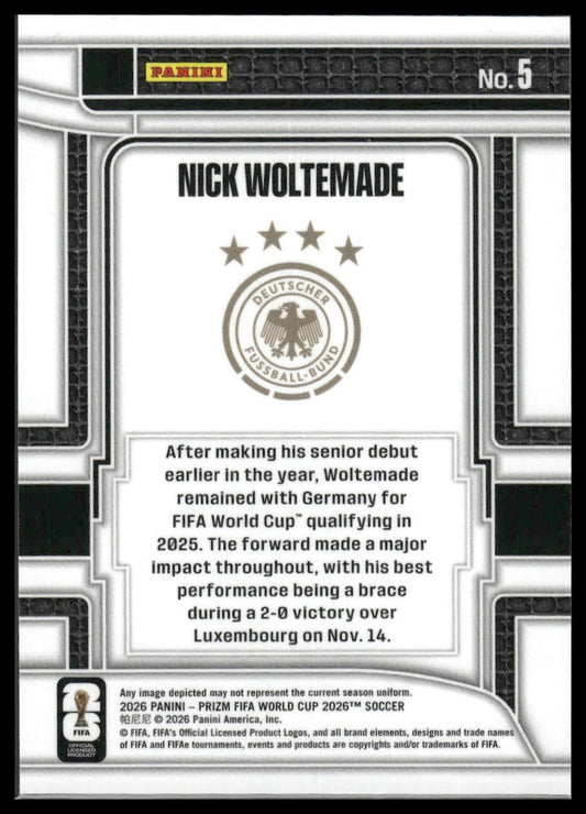2026 Panini Prizm FIFA World Cup #5 Nick Woltemade Scorers Club