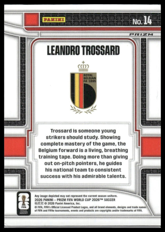 2026 Panini Prizm FIFA World Cup #14 Leandro Trossard Scorers Club