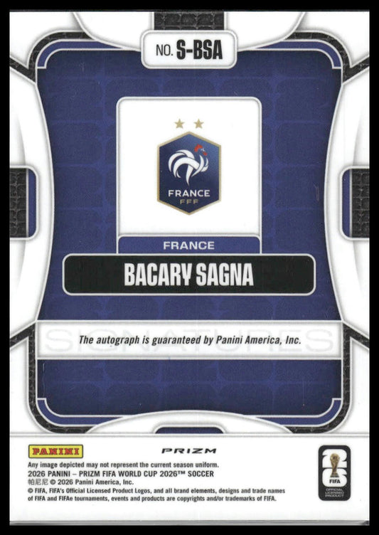 2026 Panini Prizm FIFA World Cup #S-BSA Bacary Sagna Signatures Wave Prizm Auto