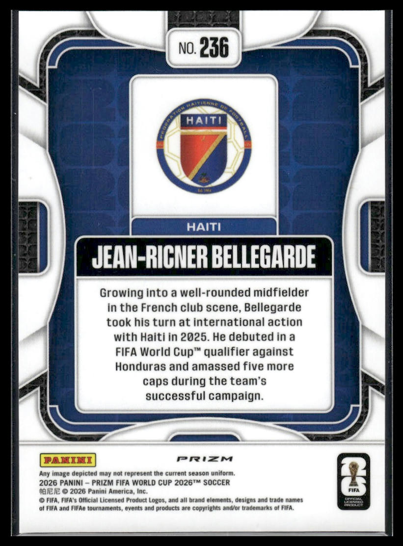 2026 Panini Prizm FIFA World Cup #236 Jean-Ricner Bellegarde Fast Break