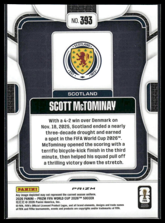2026 Panini Prizm FIFA World Cup #393 Scott McTominay