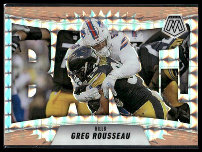 2025 Panini Mosaic #14 Greg Rousseau Bang! Mosaic Orange Fluorescent
