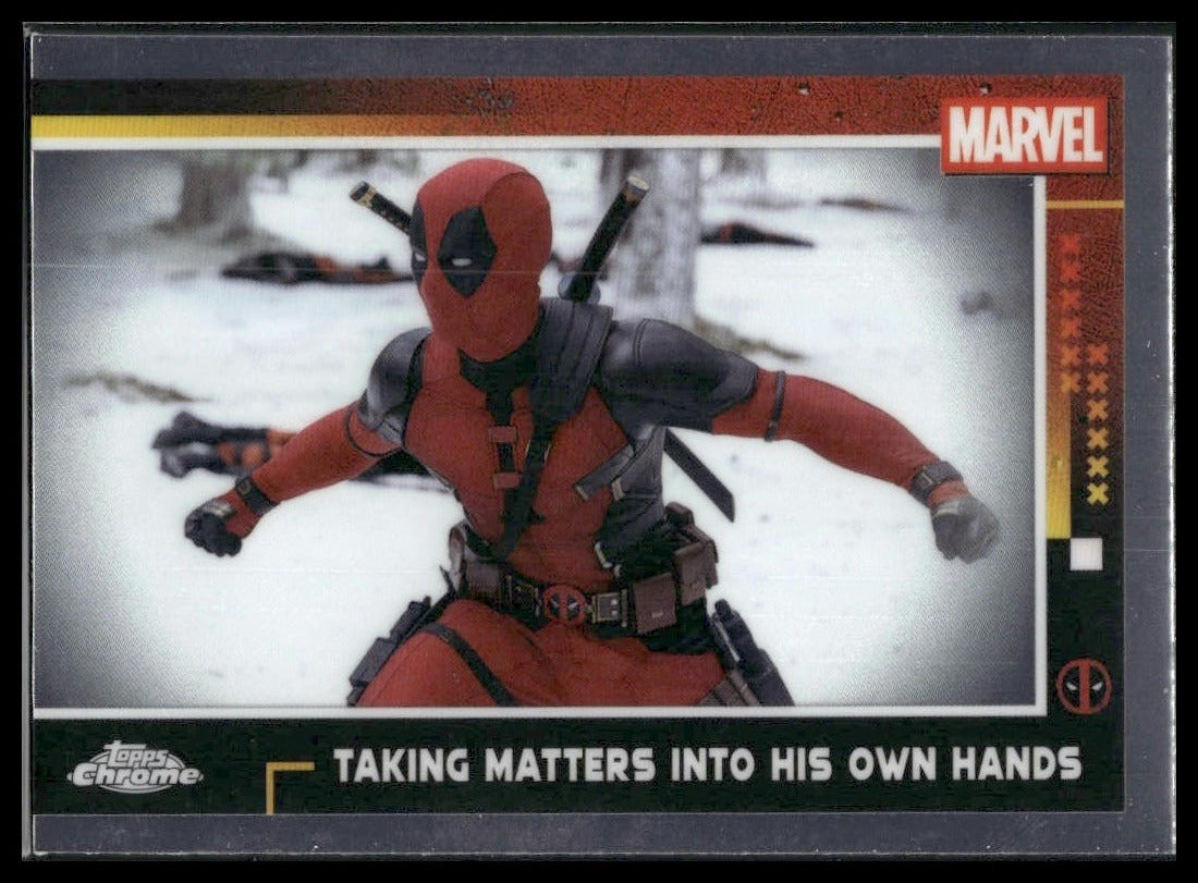 2025 Topps Chrome Marvel Deadpool #53 Taking Matters Into His Own Hands