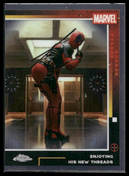 2025 Topps Chrome Marvel Deadpool #59 Enjoying His New Threads