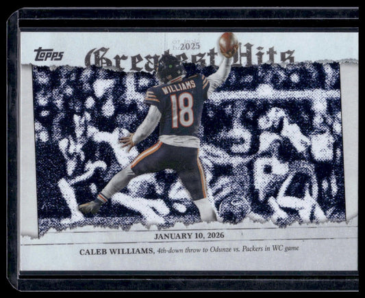 2026 Topps Flagship #25GH-CW Caleb Williams 2025 Greatest Hits Insert
