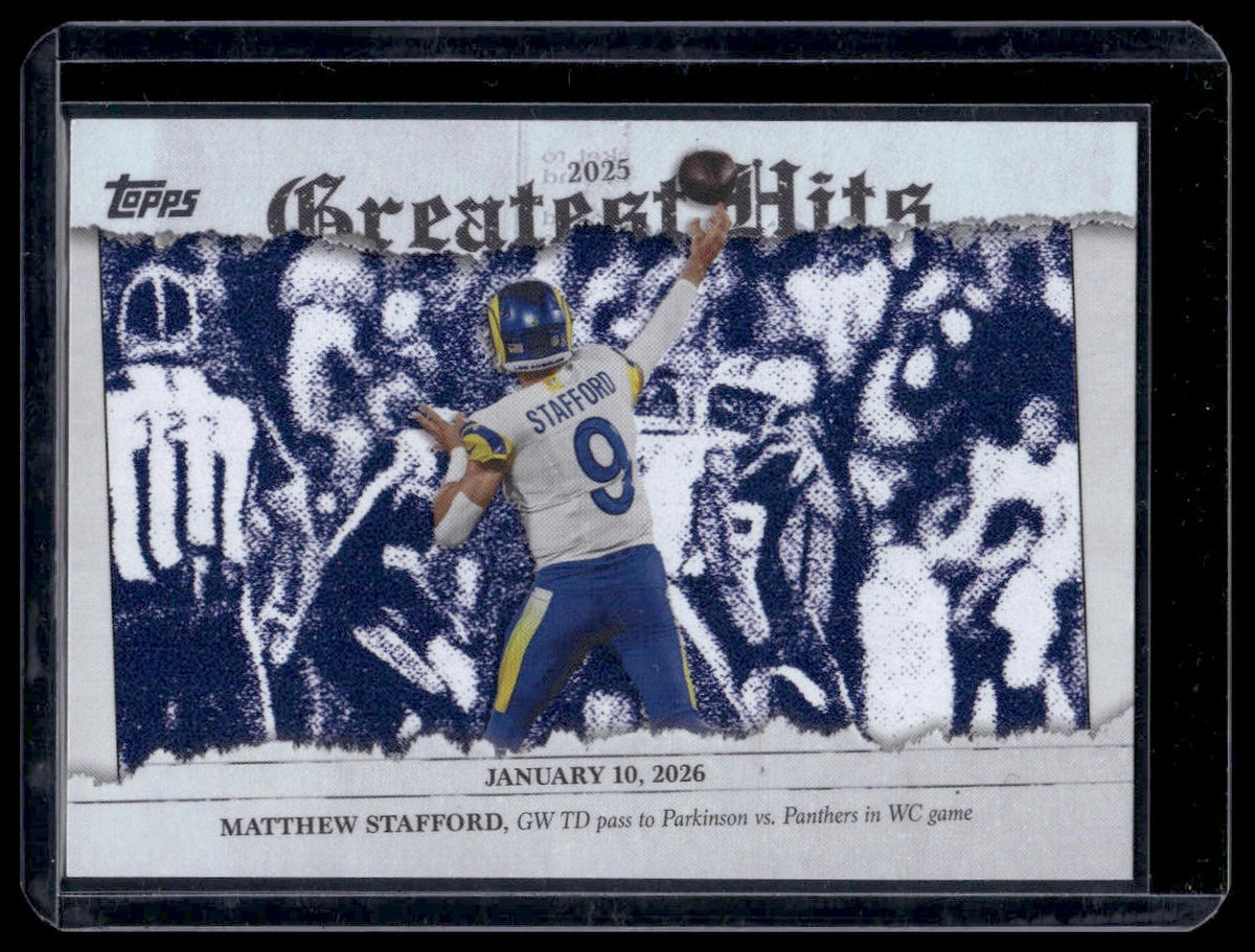 2026 Topps Flagship #25GH-MS Matthew Stafford 2025 Greatest Hits Insert