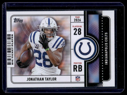 2026 Topps Flagship #BTP-13 Jonathan Taylor Big Ticket Players Insert