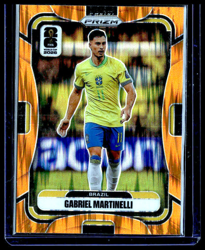 2026 Panini Prizm FIFA World Cup #91 Gabriel Martinelli Orange Flash Prizm #/315