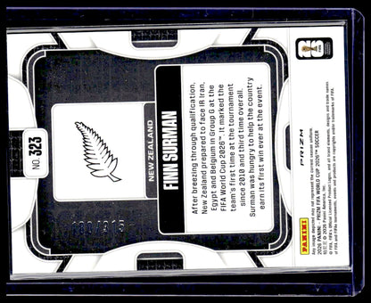 2026 Panini Prizm FIFA World Cup #323 Finn Surman Orange Flash Prizm #/315