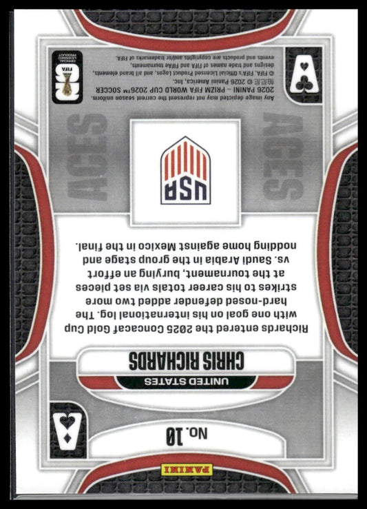 2026 Panini Prizm FIFA World Cup #10 Chris Richards Aces Silver Prizm