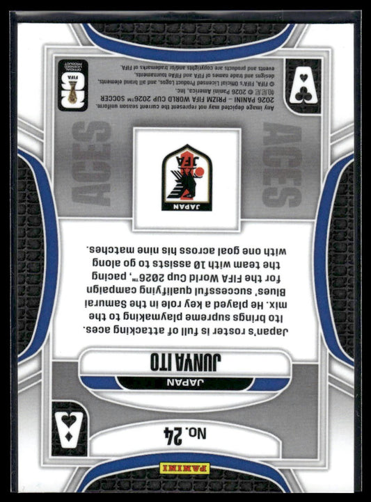 2026 Panini Prizm FIFA World Cup #24 Junya Ito Aces Silver Prizm